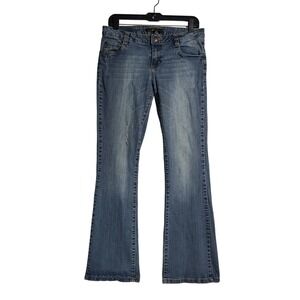 Vintage Y2K Southpole Low Rise Bootcut Jeans Women's 6 Gray McBling Streetwear